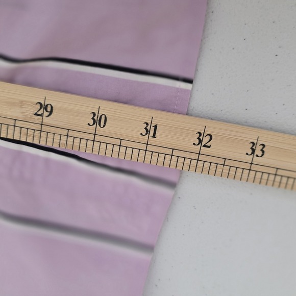 Talbots Plus Lavender Purple Striped Cotton Button Down Shirt 2X Long Sleeve - Picture 5 of 7